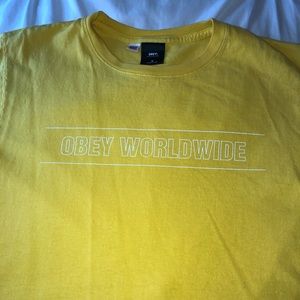 Bright yellow Obey shirt